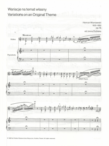 Wariacje na temat własny op. 15