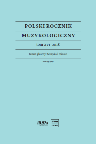 Polski Rocznik Muzykologiczny tom XVI 2018