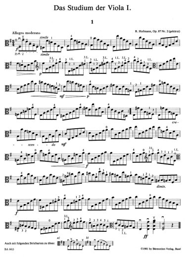 The Study of The Viola vol. 1