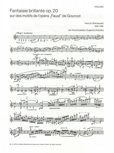 Fantaisie brillante sur des motifs de l'opéra "Faust" de Gounod op. 20