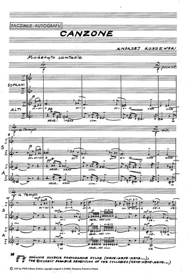 Canzone e Danza