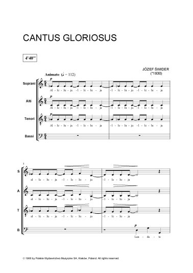 Cantus gloriosus