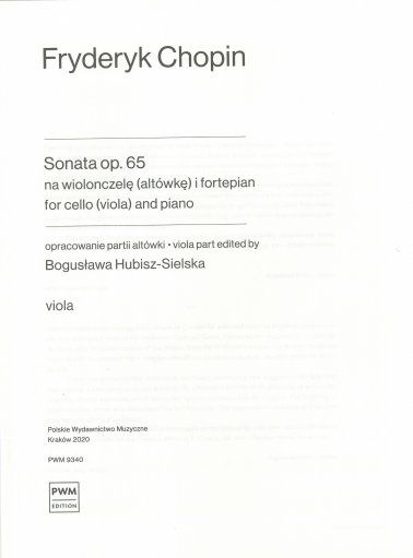 Sonata na wiolonczelę (altówkę) i fortepian