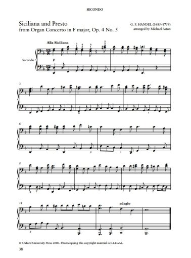 Duety fortepianowe: Barok