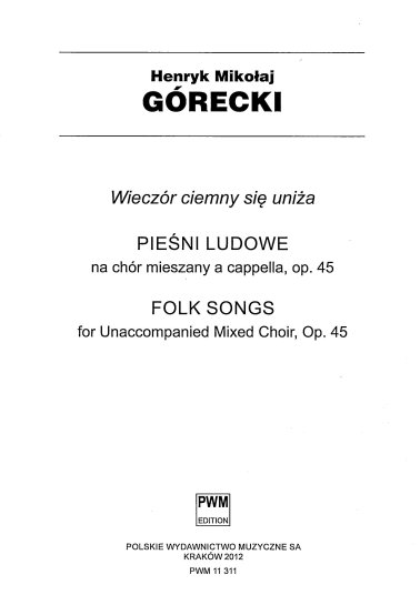 Wieczór ciemny się uniża