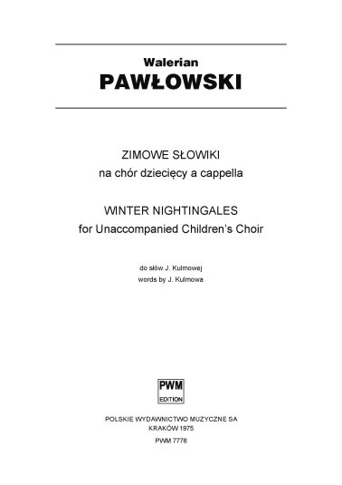 Zimowe słowiki