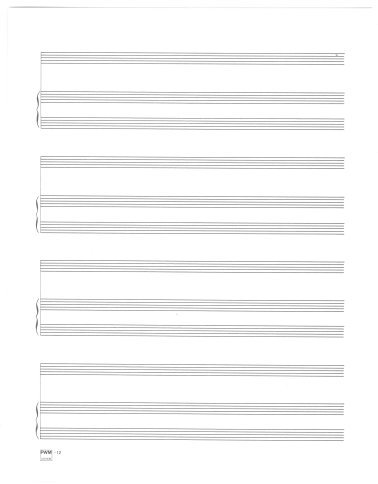 Papier nutowy N stojący 12 linii (głos + fortepian)