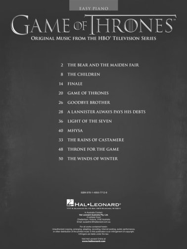 Game of Thrones - Easy Piano