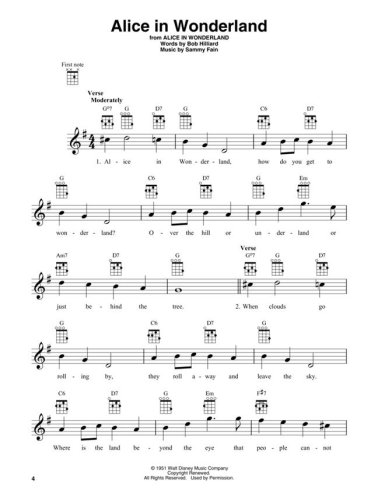 Disney Songs for Baritone Ukulele