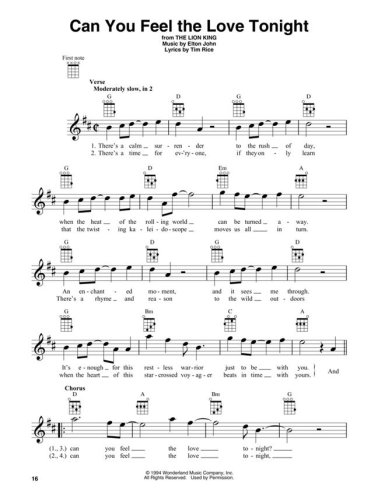 Disney Songs for Baritone Ukulele