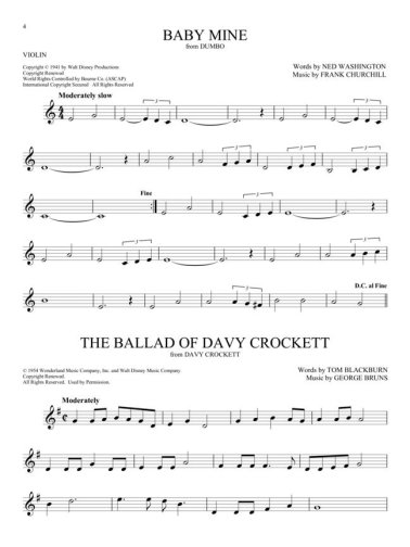 101 Disney Songs na skrzypce