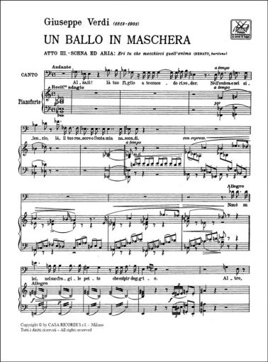 Celebri Arie D'Opera: Baritono