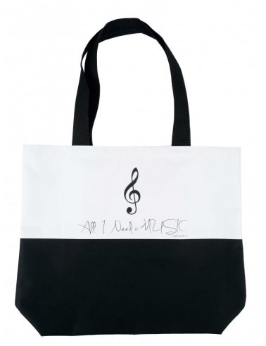 Torba "All I Need Is Music" z kluczem wiolinowym