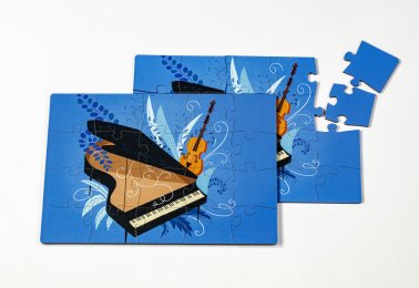 Puzzle magnetyczne "Skrzypce i fortepian"