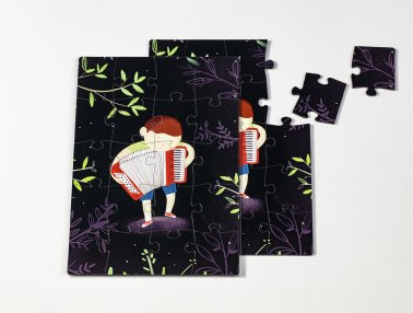 Puzzle magnetyczne "Akordeonista"