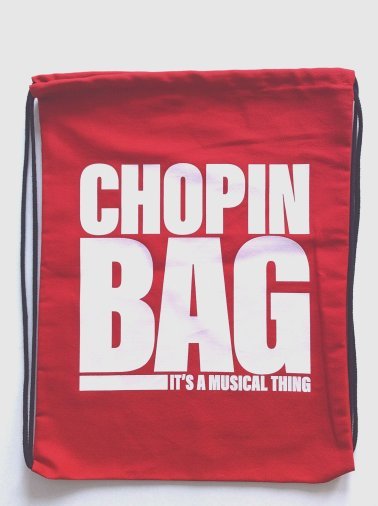 Plecak - Worek bawełniany czerwony "Chopin bag"