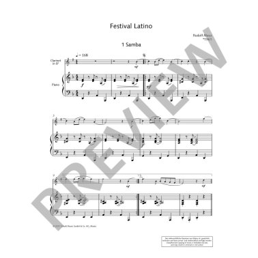 Festival Latino - na klarnet i fortepian