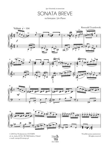 Sonata breve. Igor Stravinsky in memoriam