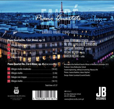 Faure – Piano Quartets