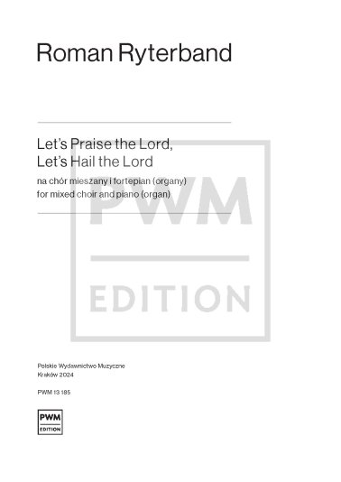 Let’s Praise the Lord, Let’s Hail the Lord