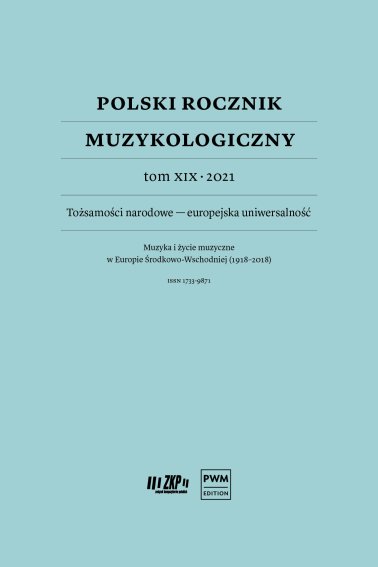 Polski Rocznik Muzykologiczny Tom XIX - 2021