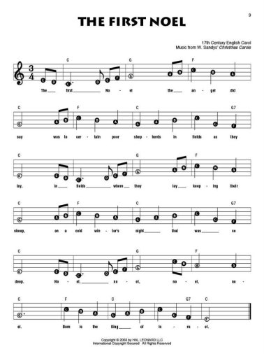 Disney Christmas Carols na flet prosty