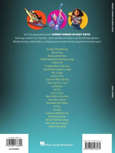 In Easy Keys: Disney Songs