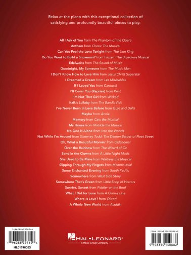 Peaceful Piano Solos: Musicals
