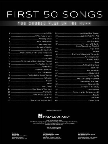 First 50 Songs You Should Play on Horn