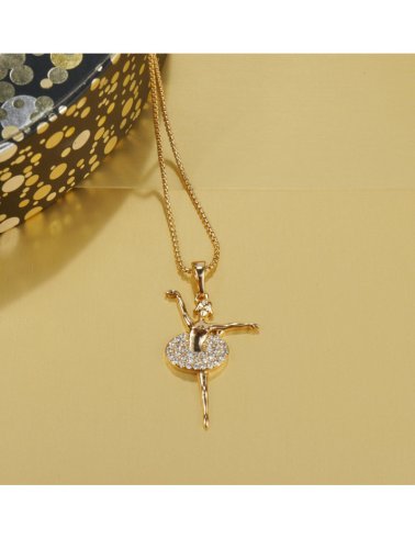 Naszyjnik tancerka - pozłacany