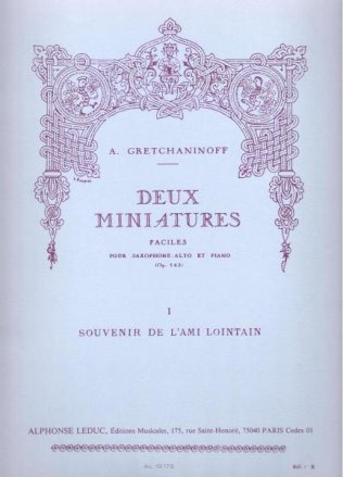 Souvenir de l'Ami lointain z Deux miniatures faciles op. 145