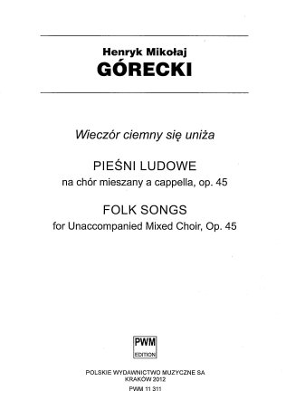 Wieczór ciemny się uniża