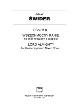 Psalm 8. Wszechmocny Panie