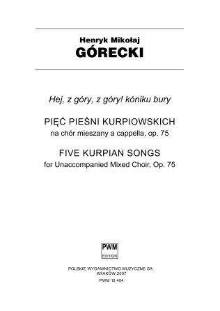 Pięć pieśni kurpiowskich