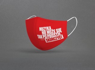 Maseczka ochronna czerwona "Cytat"