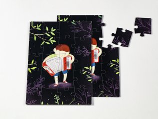 Puzzle magnetyczne "Akordeonista"