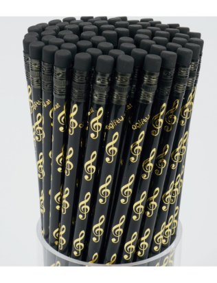 Ołówek w złote klucze wiolinowe