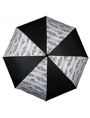 Parasol czarno-biały w nuty