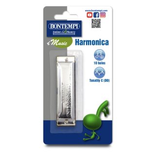 Harmonijka ustna metalowa - 10 kanałów, tonacja C