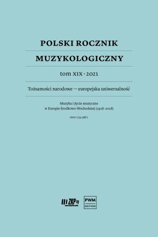 Polski Rocznik Muzykologiczny Tom XIX - 2021
