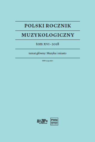 Polski Rocznik Muzykologiczny tom XVI 2018