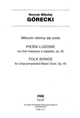 Wieczór ciemny się uniża