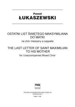 Ostatni list świętego Maksymiliana do matki