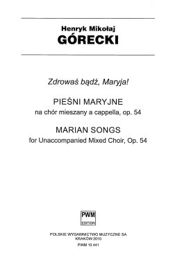 Zdrowaś bądź, Maryja! Pieśni Maryjne