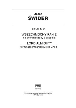 Psalm 8. Wszechmocny Panie