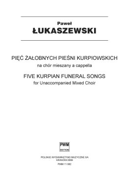 Pięć żałobnych pieśni kurpiowskich
