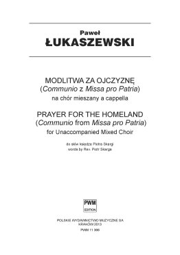 Modlitwa za Ojczyznę