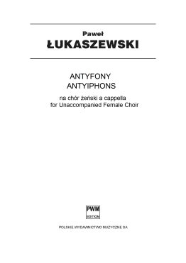 Antyfony (Antiphonae)