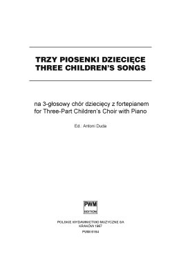 Trzy piosenki dziecięce