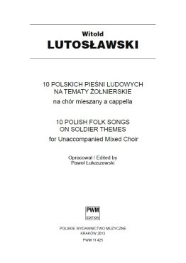 10 polskich pieśni ludowych na tematy żołnierskie